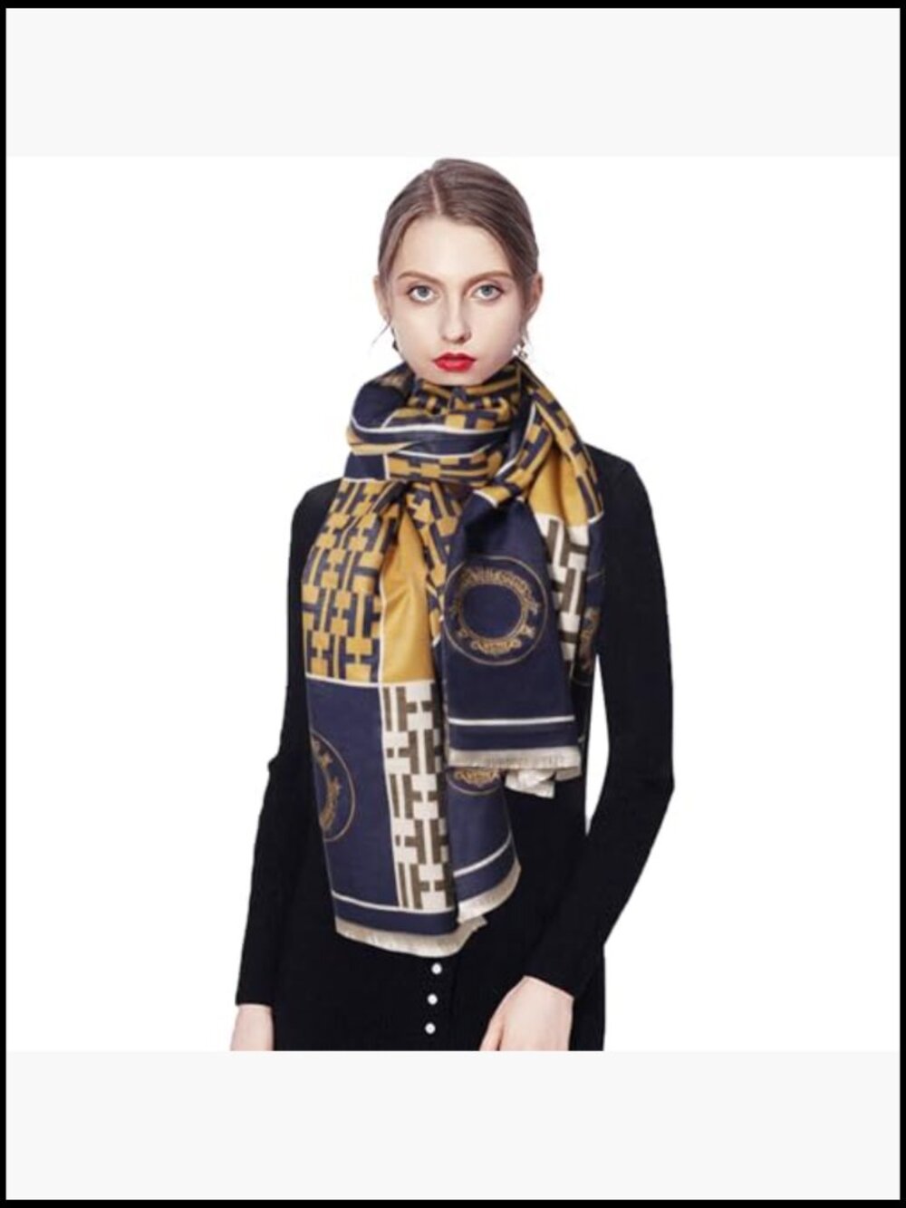 Silky Cashmere Shawl Wrap Elegant Evening Wear Reversible Poncho Cape - Picture 2 of 7
